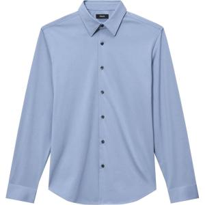 imageTheory Mens Sylvain Shirt in Structure KnitRainstorm