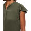 imageTheory Womens Ruffle Sleeve TopDark Olive