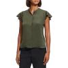 imageTheory Womens Ruffle Sleeve TopDark Olive