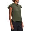 imageTheory Womens Ruffle Sleeve TopDark Olive
