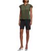 imageTheory Womens Ruffle Sleeve TopDark Olive