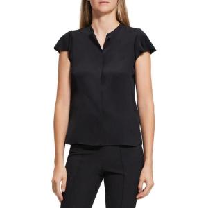 imageTheory Womens Ruffle Sleeve TopBlack
