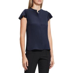 imageTheory Womens Ruffle Sleeve TopNocturne Navy