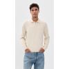 imageTheory Mens Goris Polo Long Sleeve in Light BilenAlabaster