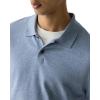 imageTheory Mens Goris Polo Long Sleeve in Light BilenLight Blue Lake Melange