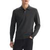 imageTheory Mens Goris Polo Long Sleeve in Light BilenCharcoal Melange