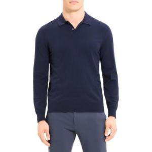 imageTheory Mens Goris Polo Long Sleeve in Light BilenBaltic