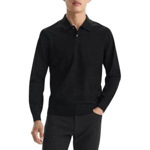 imageTheory Mens Goris Polo Long Sleeve in Light BilenBlack