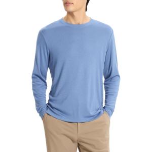 imageTheory Mens Man Essential Tee Long Sleeve in Anemone Milano Blue Lake