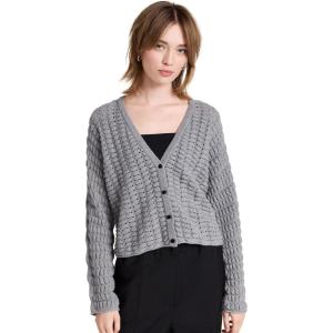 imageTheory Womens Textural Hanelee Sweater in Felted Wool CashmereGrey Heather