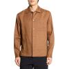 imageTheory Mens Lt Shirt in Relaxed LinenDeep Tobacco