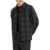 imageTheory Mens Wp Overshirt in New Divide CheckDark Charcoal Multi