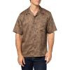 imageTheory Mens Noll Short Sleeve Camp Collar in Floral OutlineWalnut
