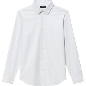 imageTheory Mens Sylvain Shirt in Column StripeWhiteClear Sky