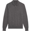 imageTheory Mens Goris Polo Long Sleeve in CashmereCharcoal Melange