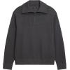 imageTheory Mens Relax Quarter Zip in SnowoolCharcoal Melange