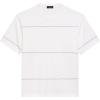 imageTheory Mens Relaxed Tee in Cotton StripeWhite Multi