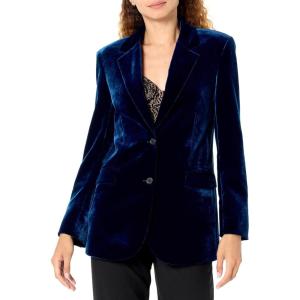 imageTheory Womens Velvet Slim Tailor JacketBlueberry