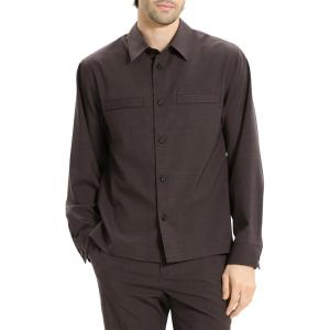 imageTheory Mens Utility Overshirt in Motion WoolBrownwood Melange