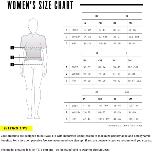 imageZoot Womens LTD Tri Aero Fz Racesuit Short Sleeve Aerodynamic Cycle Race Swim Bike Run Tri Suit with Pockets UPF 50 FabricElectric