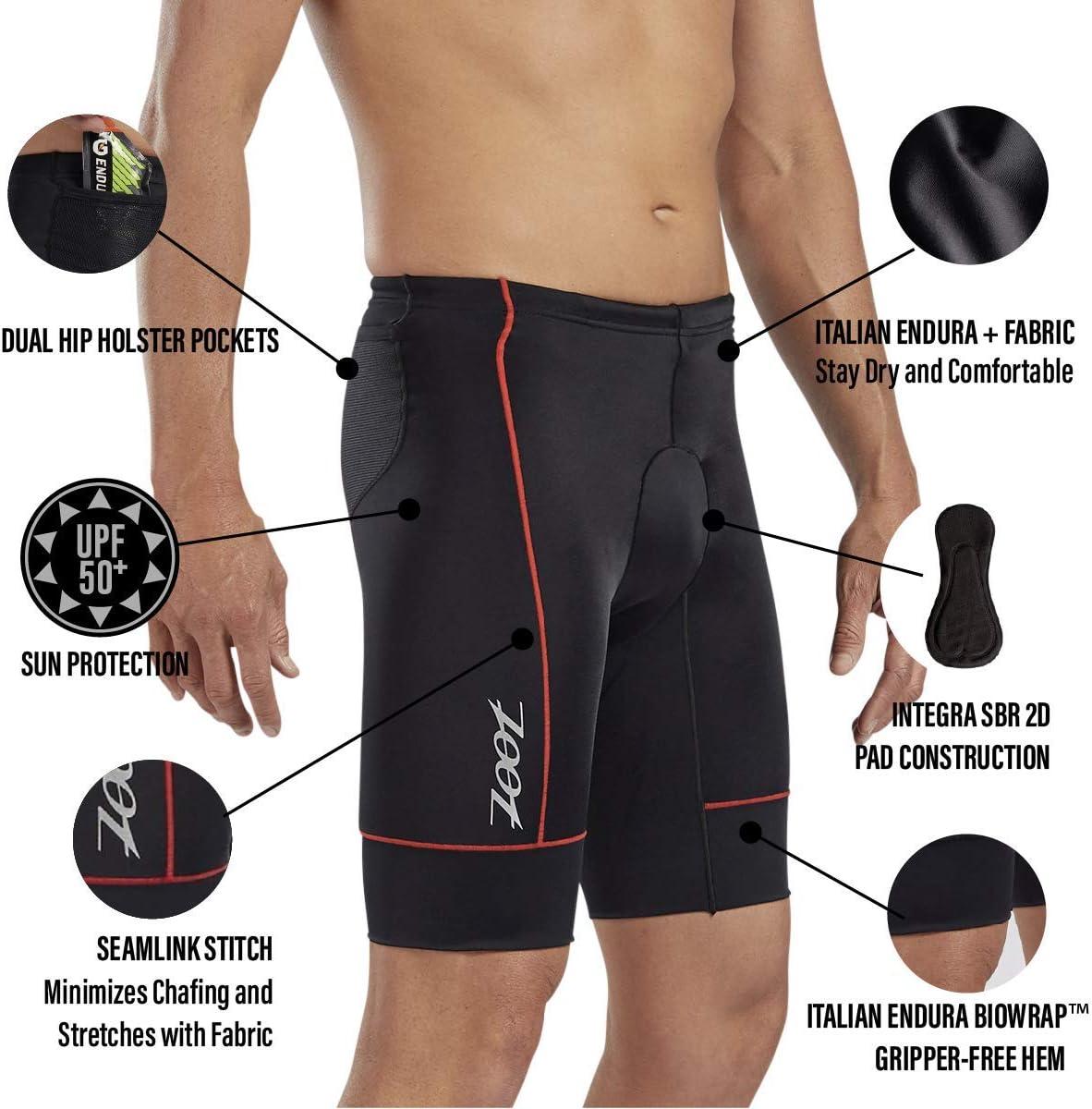 imageZoot Mens Core 7Inch Tri Shorts Quick Dry Performance Triathlon Shorts with Cycling Chamois Pad Pockets ampamp UPF 50 FabricCardinal