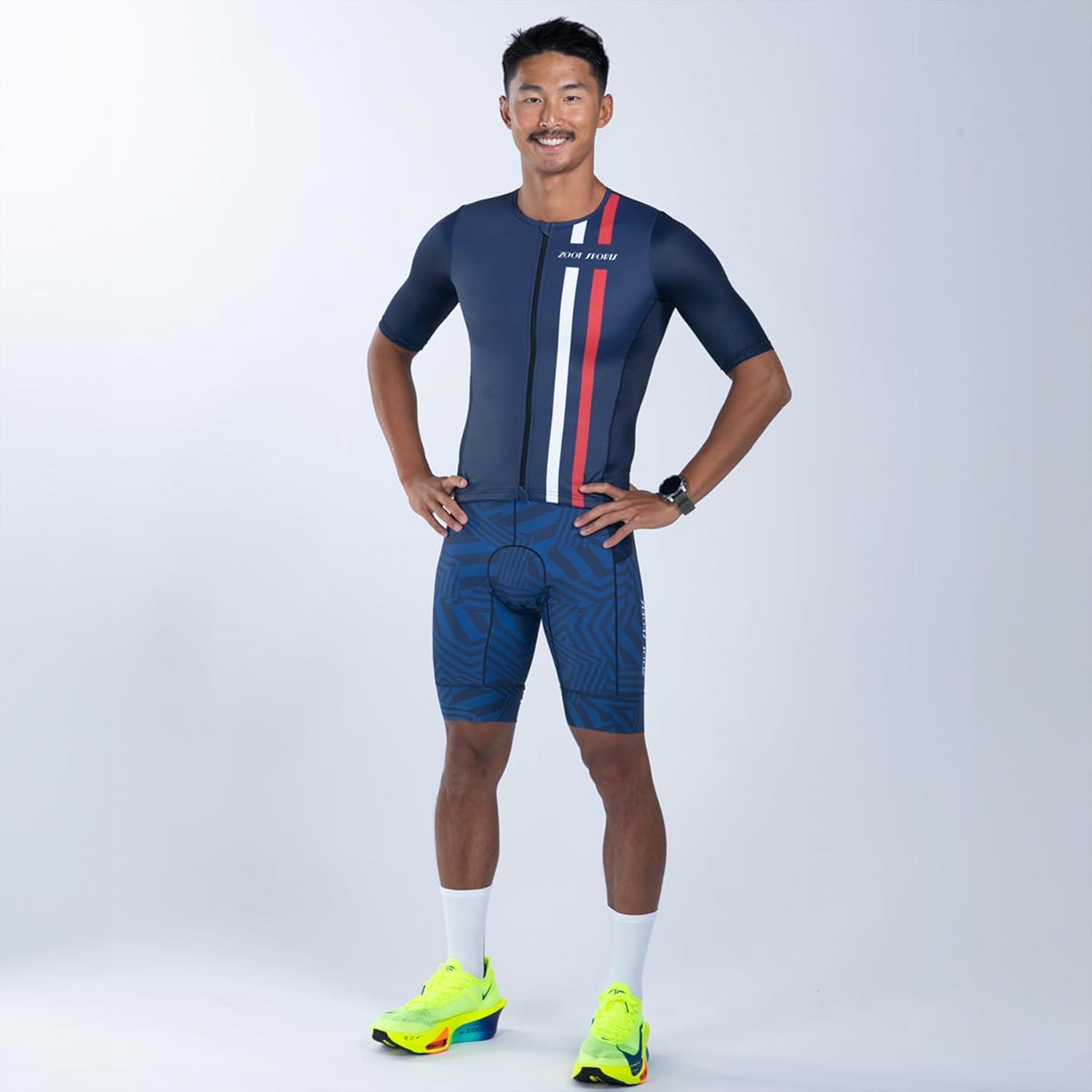 imageZoot Mens LTD Tri Aero Jersey Short Sleeve Triathlon Race Jersey with UPF Sun Protection ampamp PocketsAllez