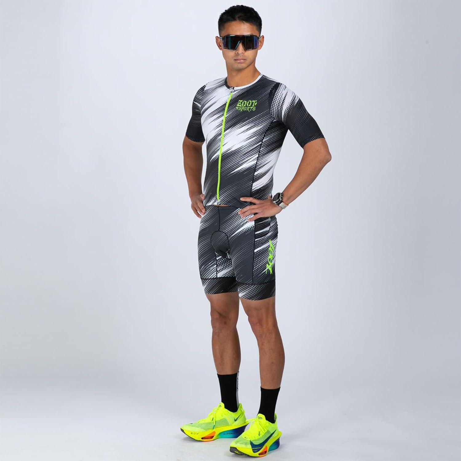 imageZoot Mens LTD Tri Aero Jersey Short Sleeve Triathlon Race Jersey with UPF Sun Protection ampamp PocketsDriftspeed