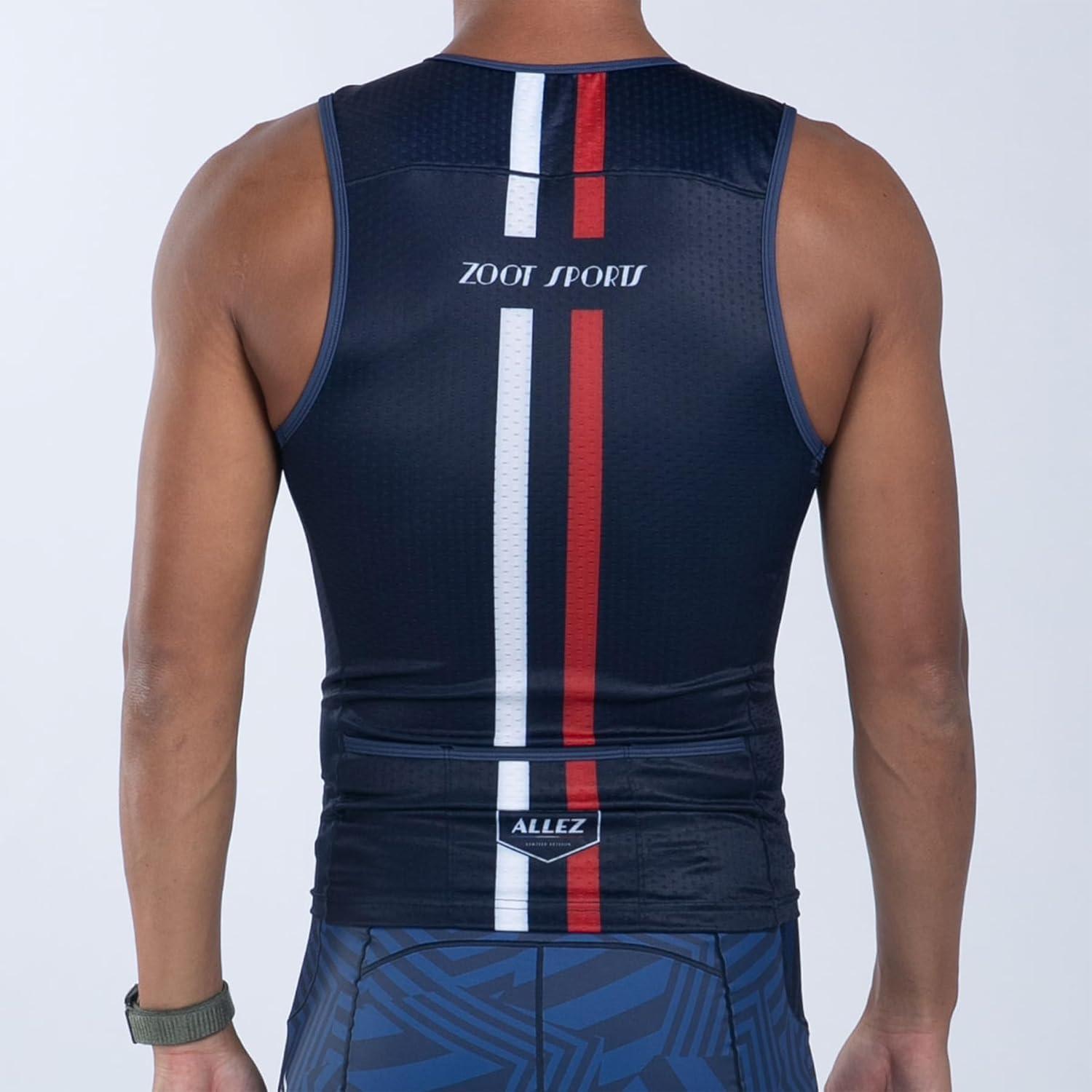 imageZoot Mens LTD Triathlon Tank Top Compression Tri Top for Endurance Race ampamp Training with Pockets ampamp UPF 50 Primo FabricAllez