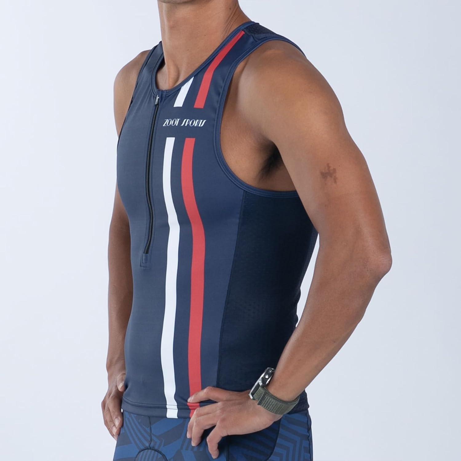 imageZoot Mens LTD Triathlon Tank Top Compression Tri Top for Endurance Race ampamp Training with Pockets ampamp UPF 50 Primo FabricAllez