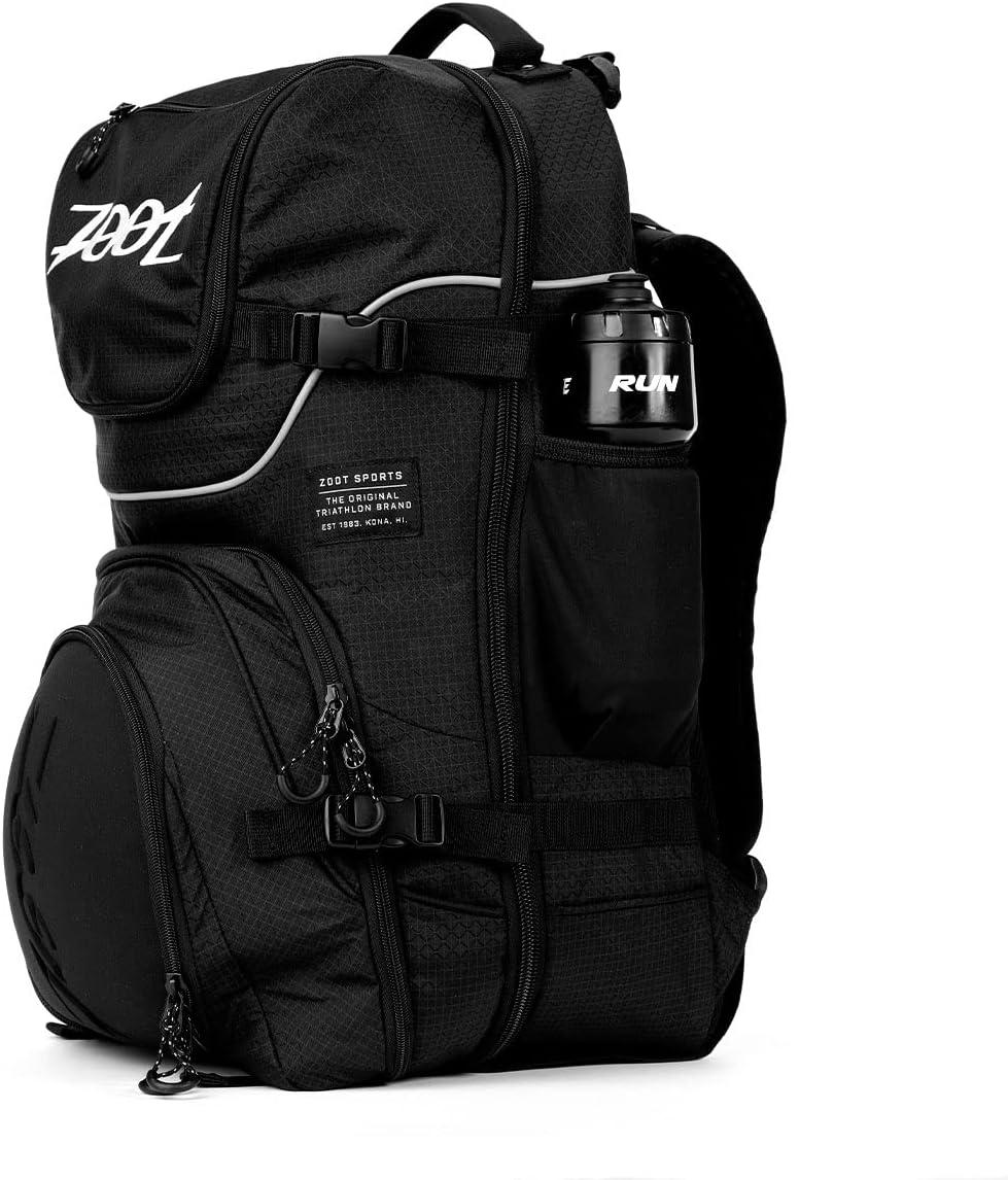 imageZoot Ultra Tri Backpack  Triathlon Transition Bag Wet Storage Compartments Gym Travel Triathlete Bag for Men ampamp Women GreyBlack