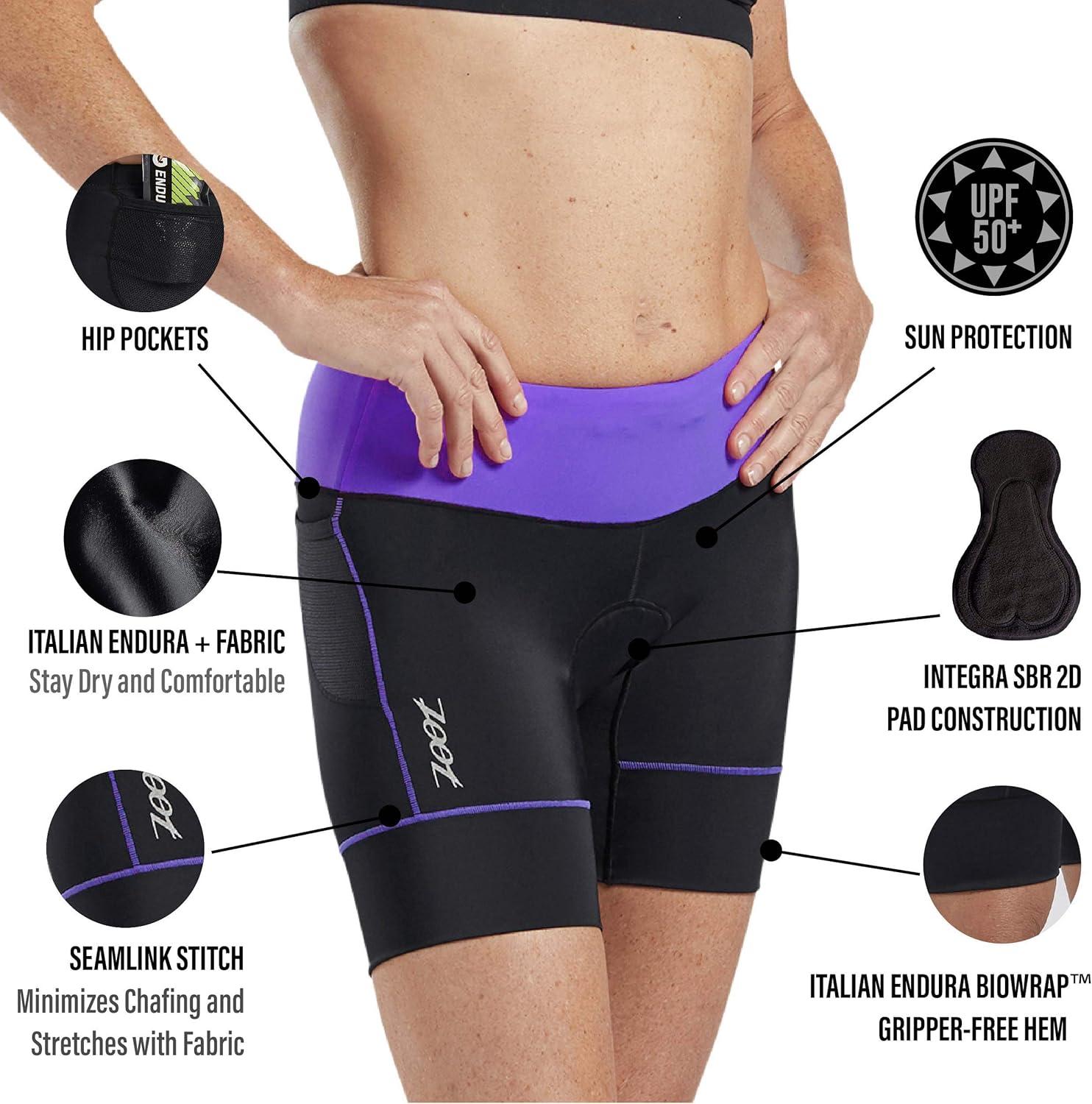 imageZoot Womens Core 6Inch Tri Shorts Quick Dry Performance Triathlon Short with Cycling Chamois Pad Pockets ampamp UPF 50 FabricViolet