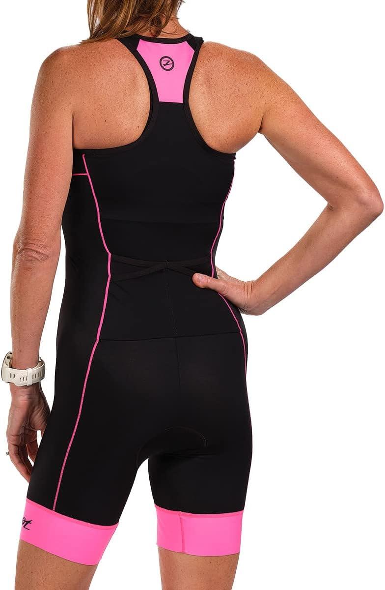 imageZoot Womens Core Aero Tri Racesuit Sleeveless Triathlon Swim Bike Run Chamois Pad Pockets UPF 50 Quick Dry FabricBlush