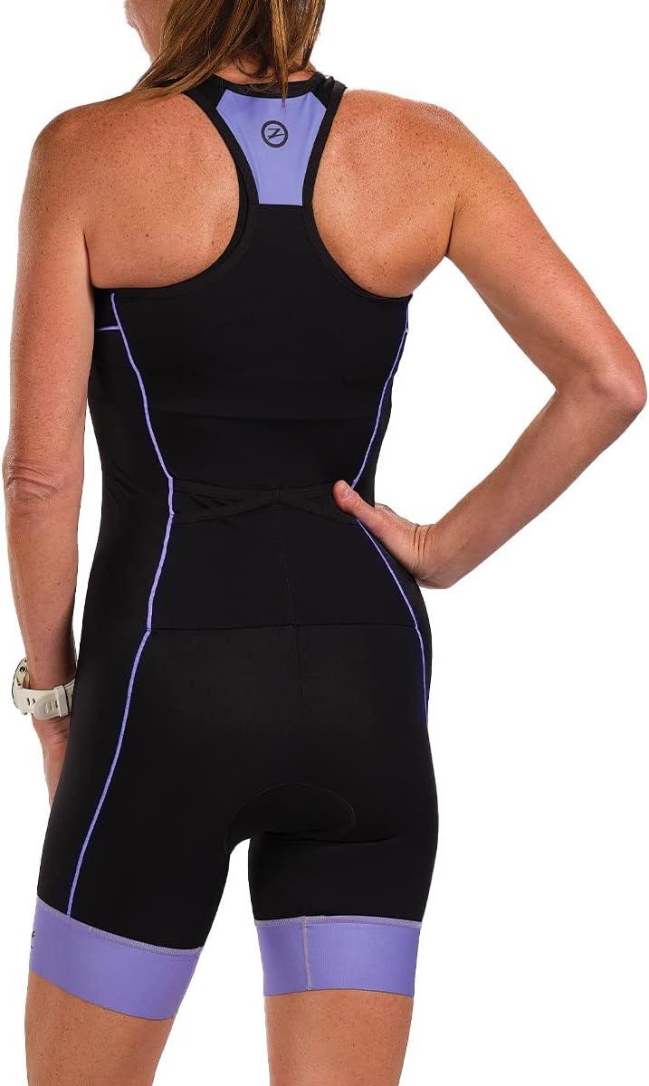 imageZoot Womens Core Aero Tri Racesuit Sleeveless Triathlon Swim Bike Run Chamois Pad Pockets UPF 50 Quick Dry FabricViolet