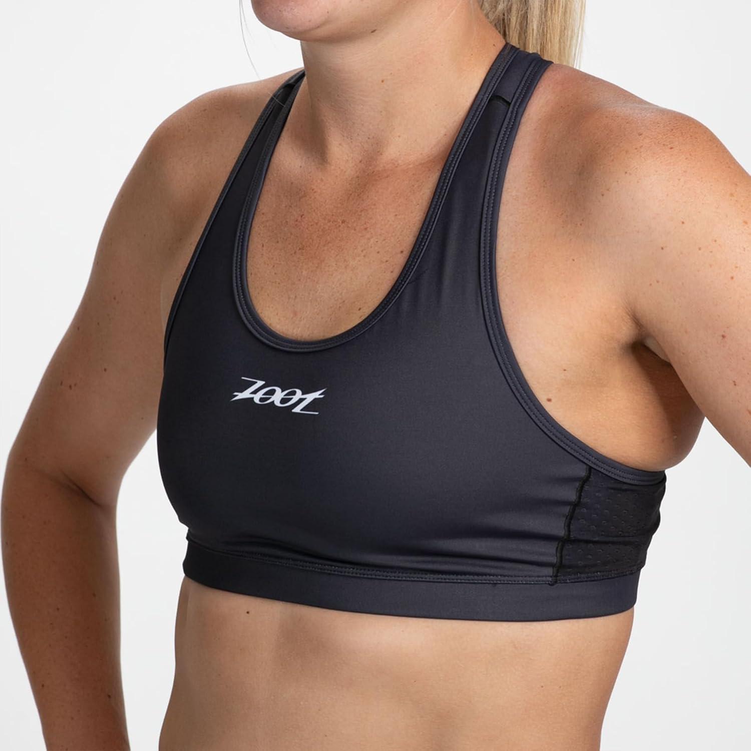 imageZoot Womens Core Tri Bra Racerback HighPerformance Triathlon Sports Bra for Swim Bike Run ampamp UPF 50 ProtectionBlack