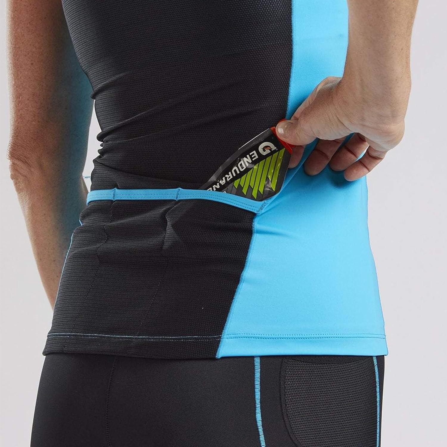 imageZoot Womens Core Tri Racerback Tank Performance Triathlon Race Tank Top UPF 50 Fabric Rear Pockets Builtin Bra SupportCascade
