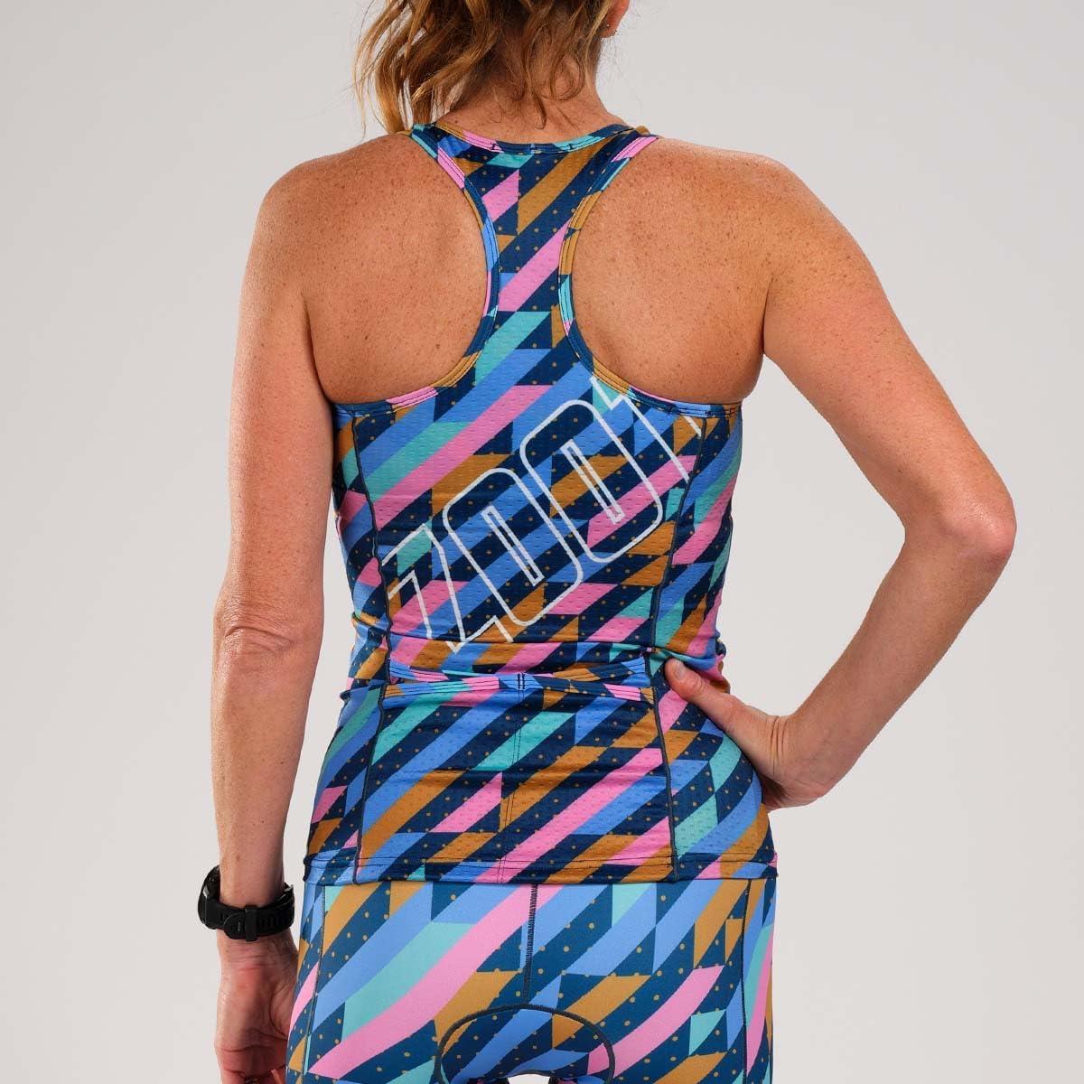 imageZoot Womens LTD Racerback Triathlon Tank Top Sleeveless Tank for Racing ampamp Endurance Training Builtin Bra ampamp Rear PocketsUnbreakable