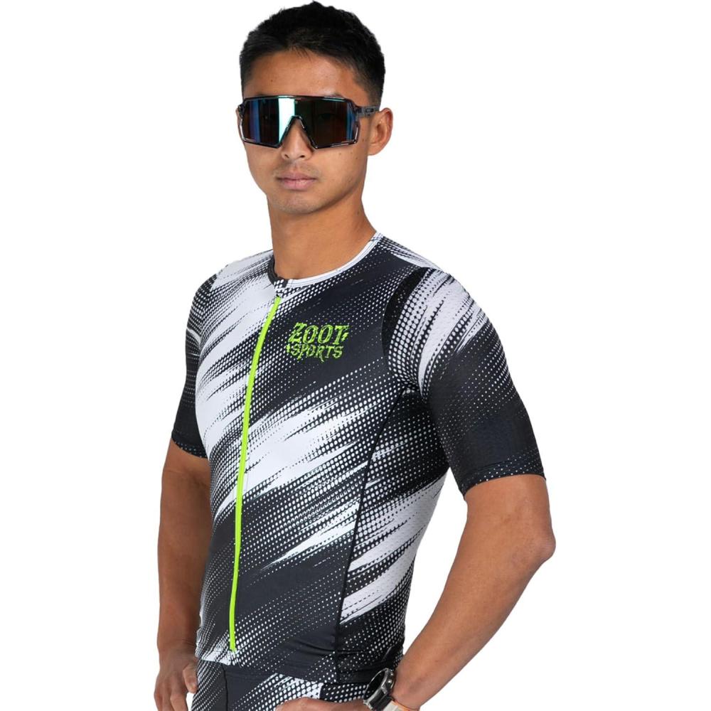 imageZoot Mens LTD Tri Aero Jersey Short Sleeve Triathlon Race Jersey with UPF Sun Protection ampamp PocketsDriftspeed