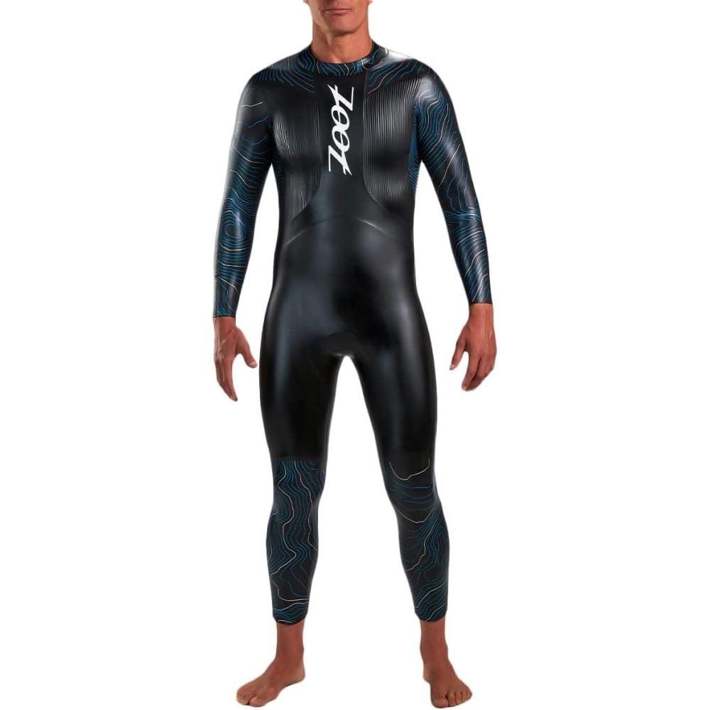 imageZoot Mens Triathlon Kona 20 Wetsuit Full Body Neoprene Triathlete Suit for Open Water Swimming Ironman RacingOcean Blue