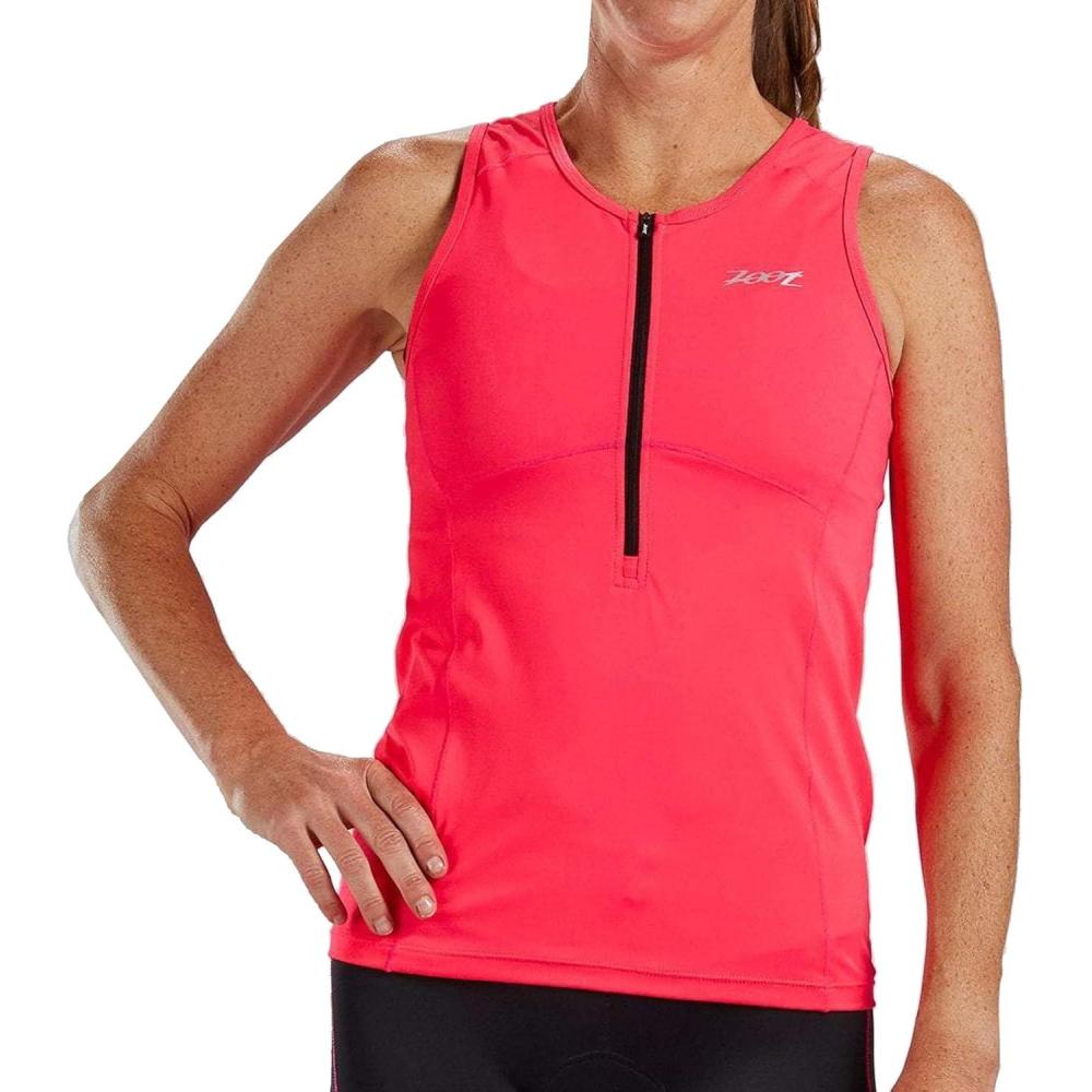 imageZoot Womens Core Tri Tank Performance Triathlon Race Tank Top UPF 50 Fabric Rear Pockets Mesh Panels ampamp Cam Lock ZipperBlush