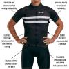 imageZoot Mens Core Cycling Jersey Breathable Short Sleeve Road Bike Tri Jersey Moisture Wicking 3 Rear Pockets UPF 30 FabricBlack