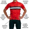 imageZoot Mens Core Cycling Jersey Breathable Short Sleeve Road Bike Tri Jersey Moisture Wicking 3 Rear Pockets UPF 30 FabricCardinal