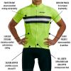 imageZoot Mens Core Cycling Jersey Breathable Short Sleeve Road Bike Tri Jersey Moisture Wicking 3 Rear Pockets UPF 30 FabricSafety Yellow