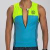 imageZoot Mens LTD Triathlon Tank Top Compression Tri Top for Endurance Race ampamp Training with Pockets ampamp UPF 50 Primo FabricElectric