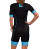 imageZoot Womens Core Tri Aero Racesuit Short Sleeve Triathlon Suit Swim Bike Run Chamois Pad Pockets UPF 50 FabricCascade