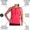 imageZoot Womens Core Tri Tank Performance Triathlon Race Tank Top UPF 50 Fabric Rear Pockets Mesh Panels ampamp Cam Lock ZipperBlush