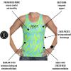 imageZoot Womens LTD Racerback Triathlon Tank Top Sleeveless Tank for Racing ampamp Endurance Training Builtin Bra ampamp Rear PocketsElectric