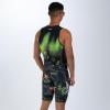 imageZoot Mens LTD Tri Aero SLVS FZ Racesuit Sleeveless Aerodynamic Cycle Swim Bike Run Tri Suit with Chamois Pockets UPF 50Tropical Magic