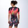 imageZoot Womens LTD Tri Aero Fz Racesuit Short Sleeve Aerodynamic Cycle Race Swim Bike Run Tri Suit with Pockets UPF 50 FabricTropical Magic