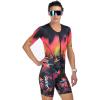 imageZoot Womens LTD Tri Aero Fz Racesuit Short Sleeve Aerodynamic Cycle Race Swim Bike Run Tri Suit with Pockets UPF 50 FabricTropical Magic