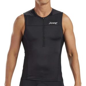imageZoot Mens Core Tri Tank Performance Triathlon Race Tank Top UPF 50 Fabric Rear Pockets Mesh Panels ampamp Cam Lock ZipperBlack